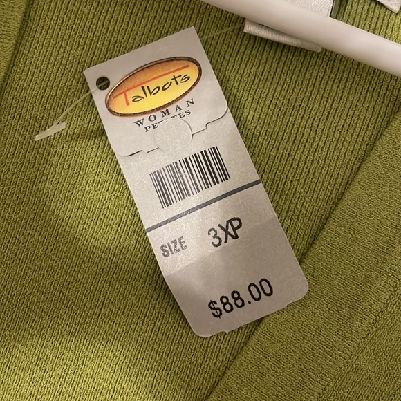 Talbots lime green cardigan - Picture 4 of 5
